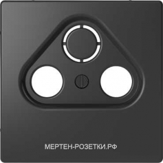 Merten D-Life Телевизионная проходная розетка  TV-FM-SAT (антрацит)